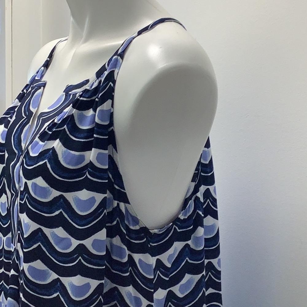 Tommy Bahama “making waves” Blue and White Patterned Dress size xl - Picture 5 of 12